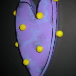 Blue Dot Heart 17 x 5