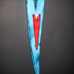 Blue Double Heart 17 x 5