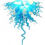 Ocean-Blue-Blown-Glass-Chandelier Ocean-Blue-Blown-Glass-Chandelier
